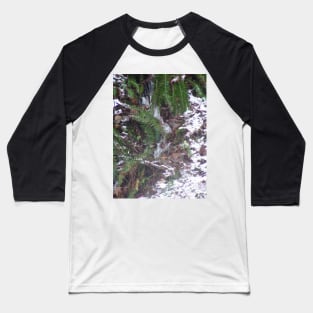 Forest Sun Rays in the Snow #34 Baseball T-Shirt